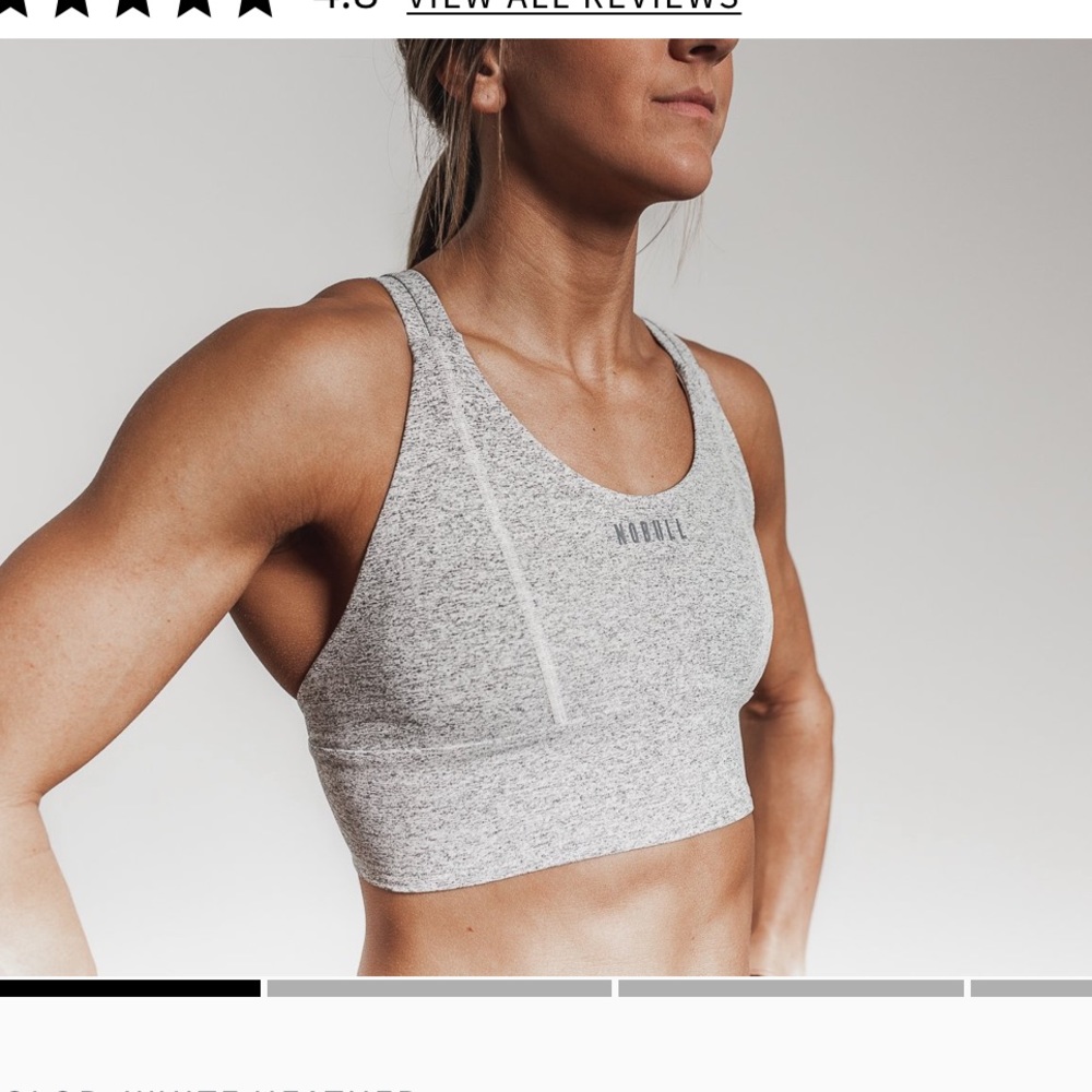 Nobull wide band plush sports bra